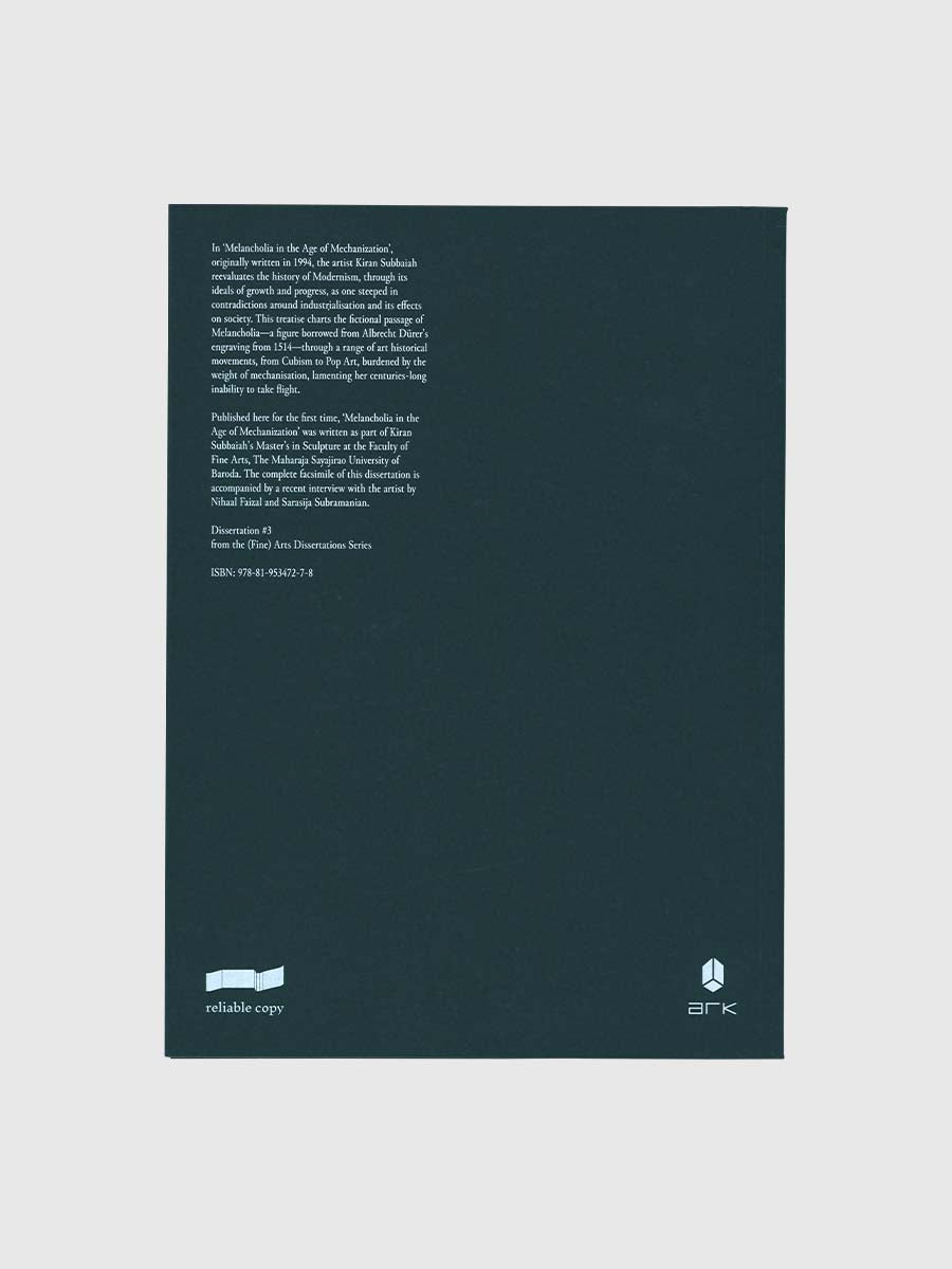 Melancholia in the Age of Mechanization by Reliable Copy