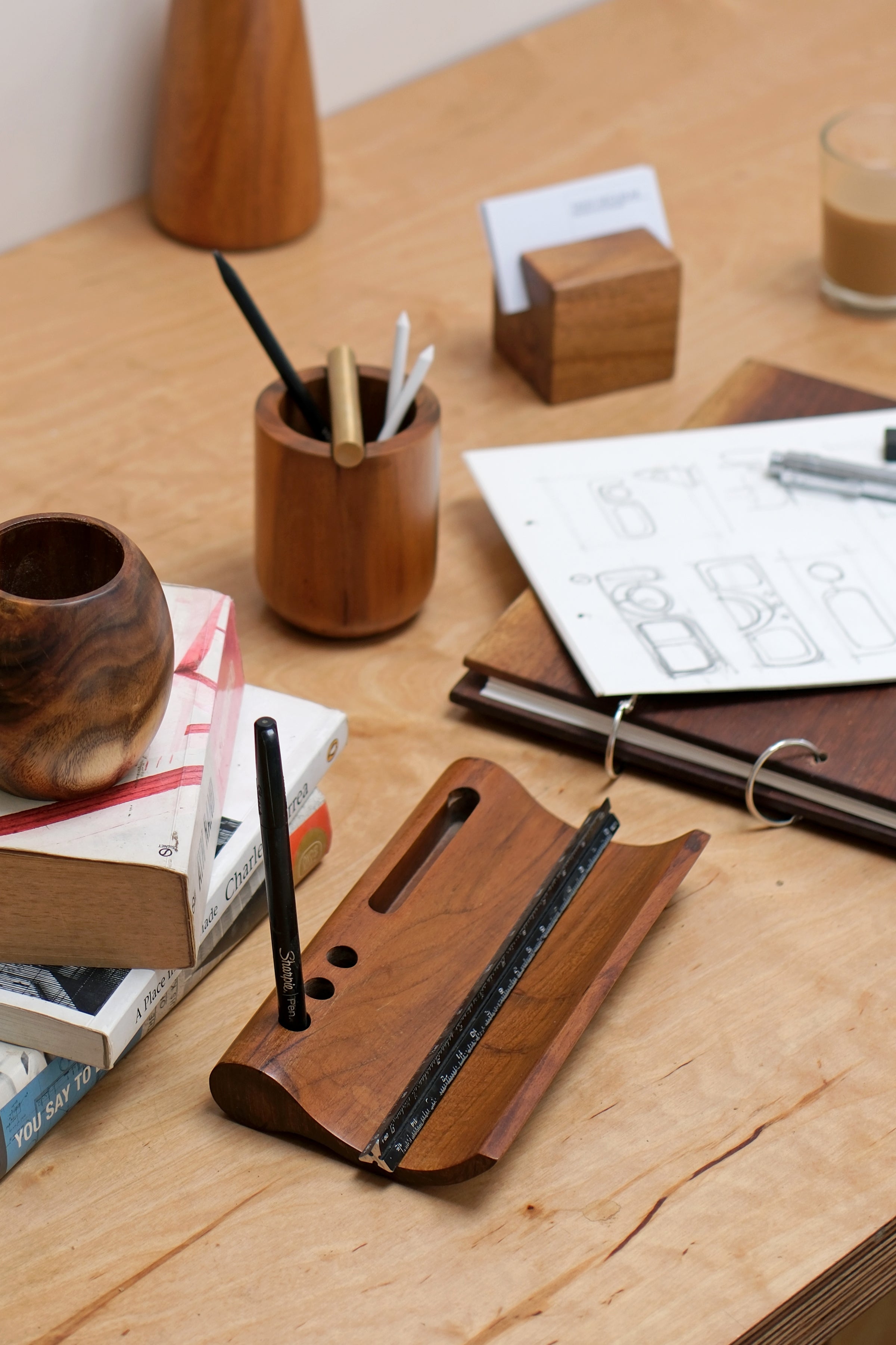 Taksh Stationery Holder by Studio Indigene