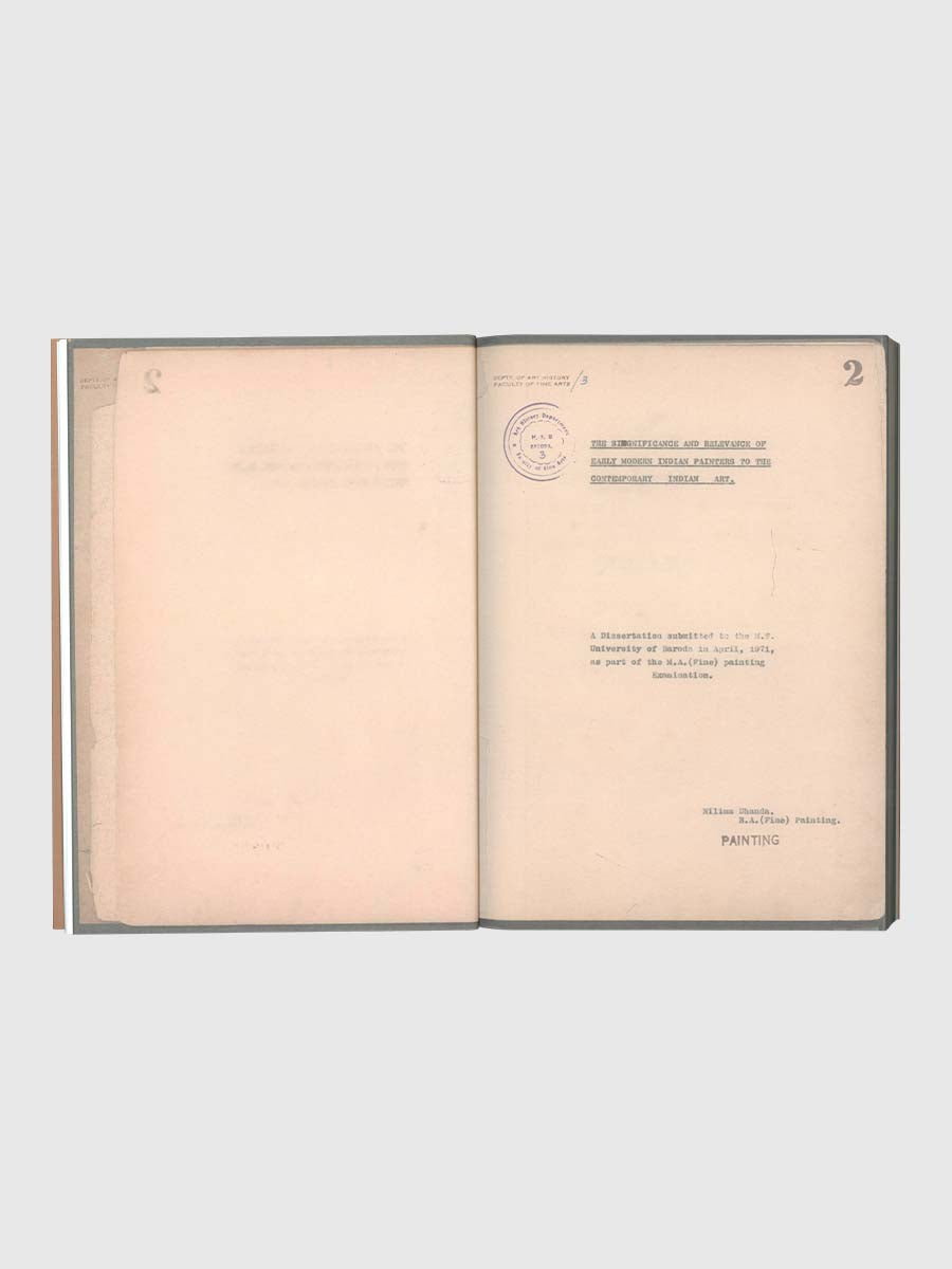 The Significance and Relevance of Early Modern Indian Painters to the Contemporary Indian Art by Reliable Copy